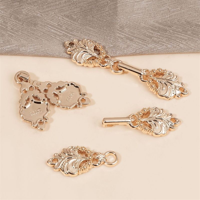 10 Pairs Vintage Metal Buttons - Flower Frog Pin ulasan dan harga